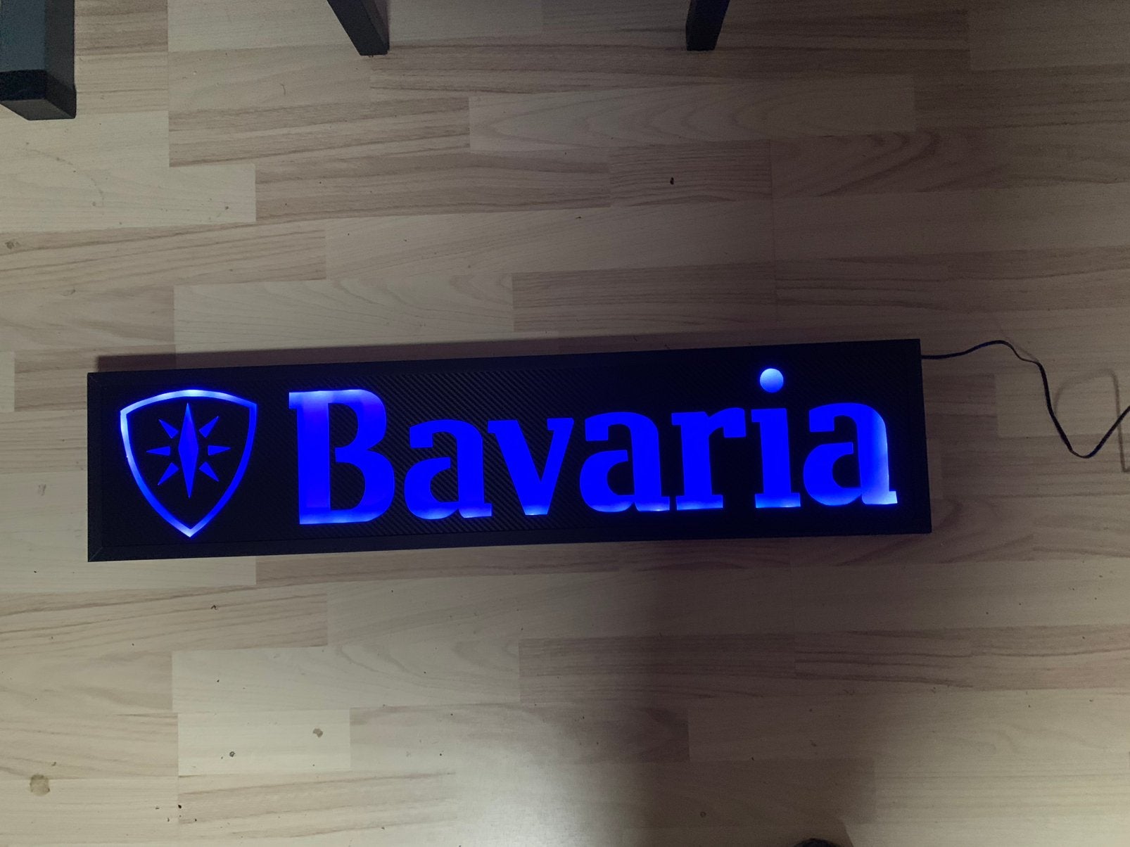 Bavaria verlichting, Ophalen of Verzenden, Zo goed als nieuw, Reclamebord, Plaat of Schild, Bavaria