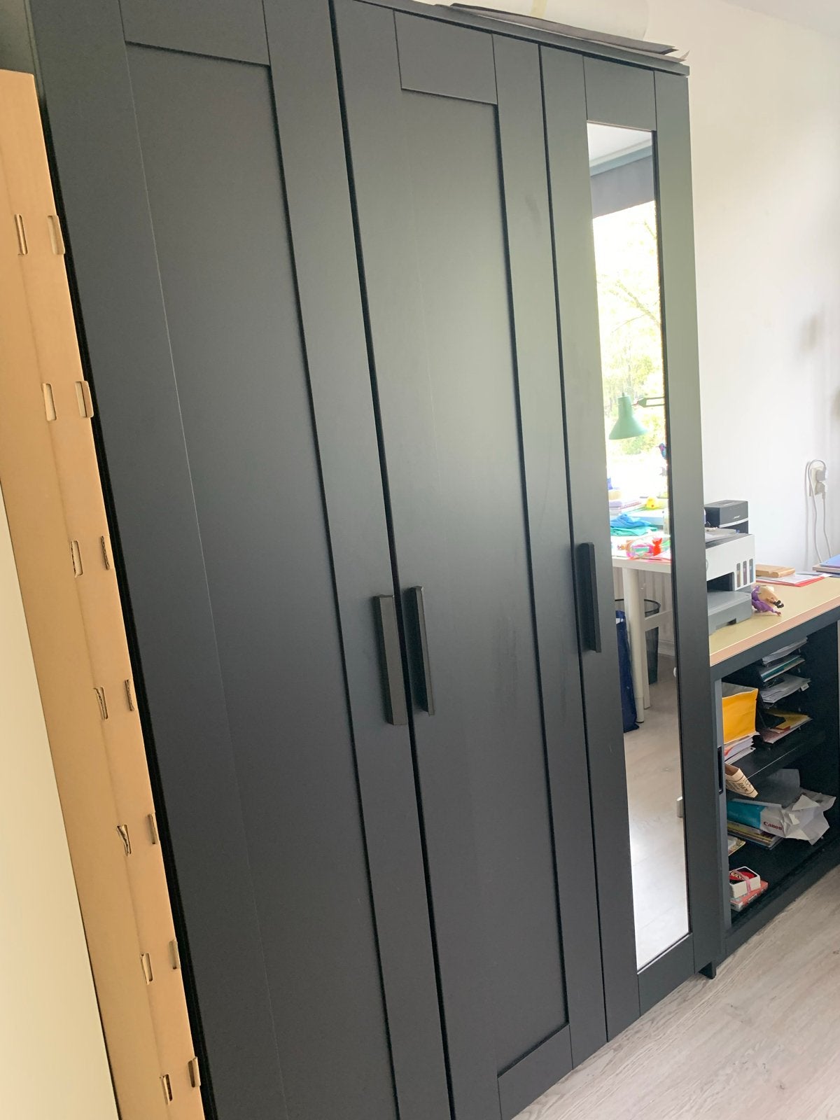 Ikea Brimnes kast met spiegeldeur - complete set, Ophalen, Gebruikt, 200 cm of meer, 50 tot 100 cm