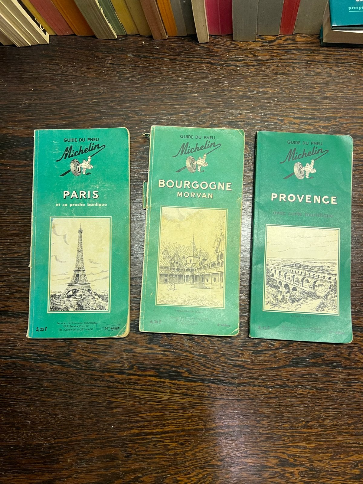 Vintage Michelin Gidsen: Parijs, Bourgogne, Provence, Gelezen, Michelin, Europa, Ophalen of Verzenden