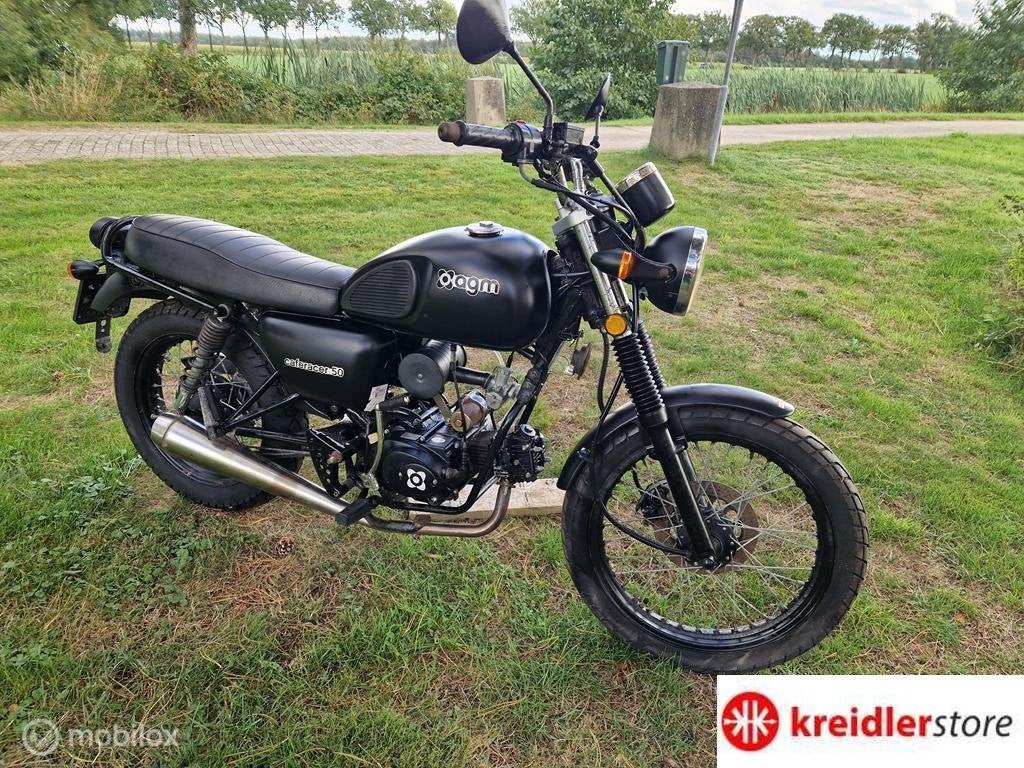 AGM Bromfiets Caferacer 50 met bromfiets kenteken 1048 km, AGM, Gebruikt, 49 cc, AGM