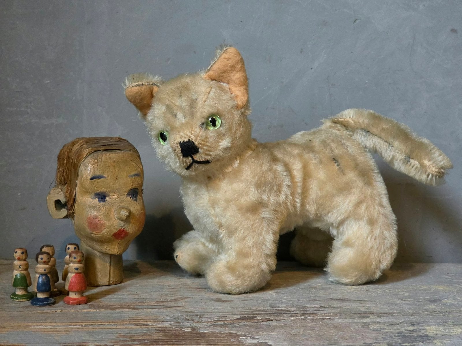 Steiff katje, Gebruikt, Stoffen beer, Ophalen of Verzenden, .