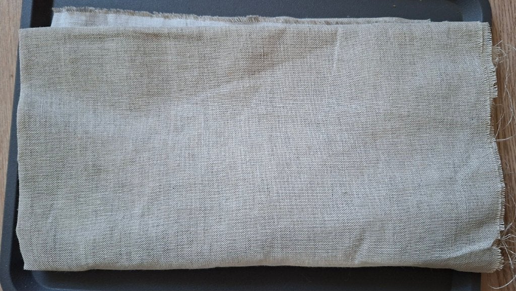 Creme linnen borduur stof, Beige, Nieuw, Ophalen of Verzenden, 30 tot 120 cm