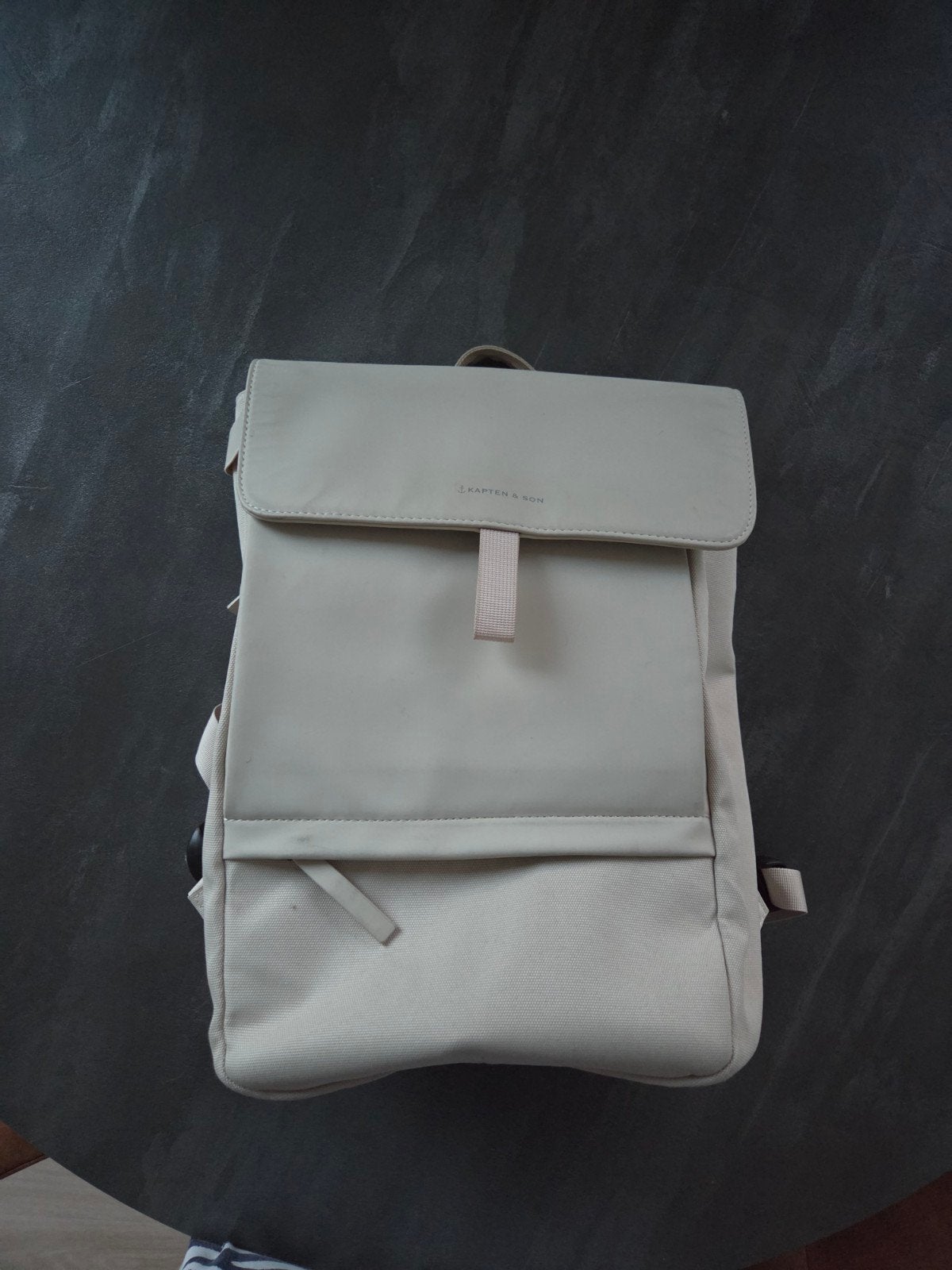 Stijlvolle Kapten & Son Rugzak - Beige, 25 tot 40 cm, Ophalen of Verzenden, Zo goed als nieuw, Overige merken