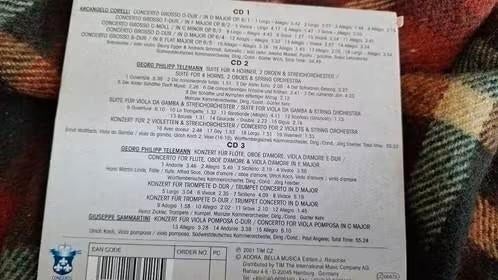 CD Klassiek: Corelli, Telemann, Sammartini, Ophalen of Verzenden