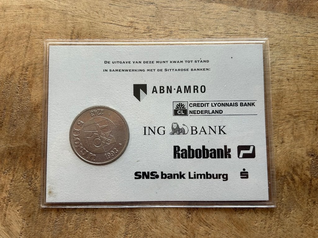 1993 samenwerking Sittardse banken penning, Ophalen of Verzenden, Overige materialen