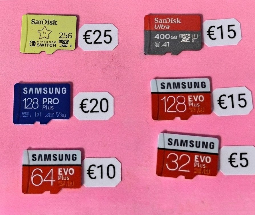 microSD Samsung, SanDisk, Nintendo switch, Computers en Software, Harde schijven, Intern, SanDisk, Samsung, Console, Onbekend