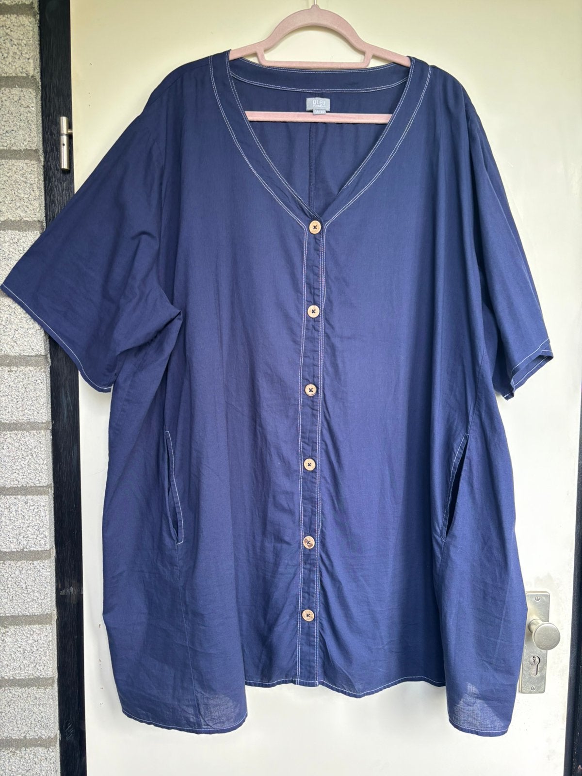 Bleu boneur blouse maat 58/60, Kleding | Dames, Ophalen of Verzenden, Zo goed als nieuw, Blauw, Blouse of Tuniek