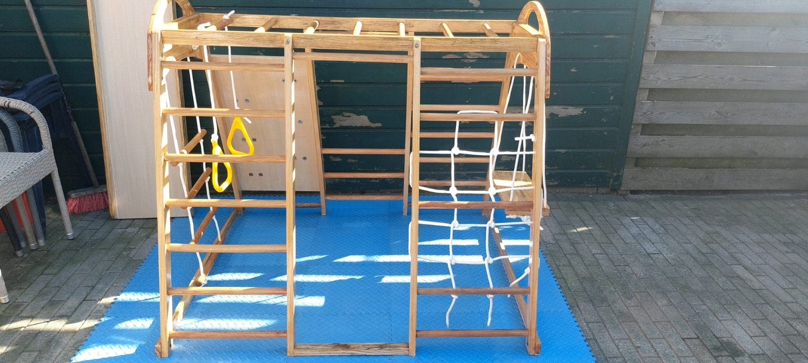 Mooi houten klimrek met gebruikssporen, Ophalen
