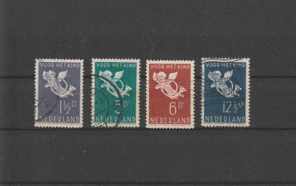 Nederland 1936, NVPH 289 t/m 292, Gestempeld., Ophalen of Verzenden, T/m 1940, Gestempeld