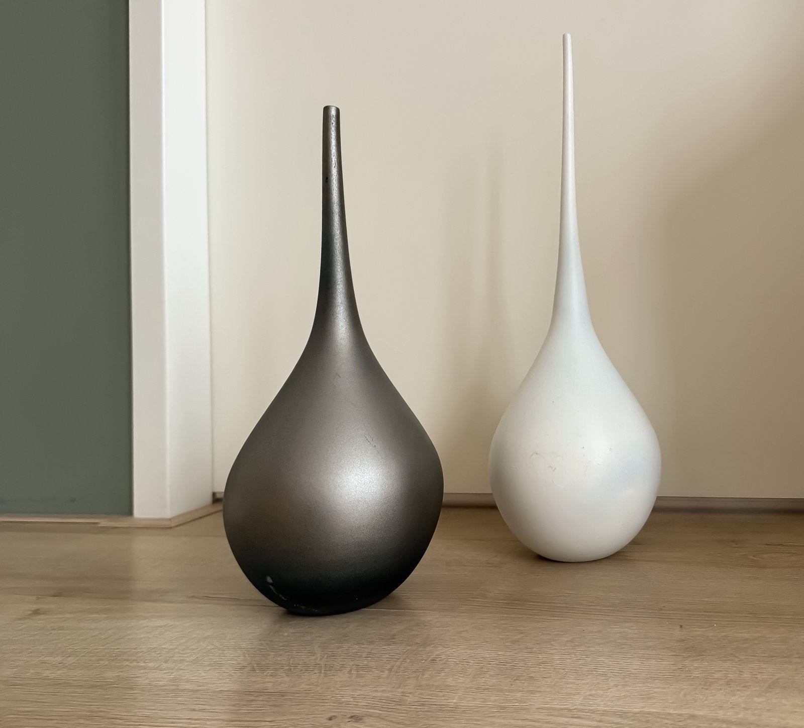 LEONARDO VAZEN Set van 2 Druppelvorm 51 & 40 cm, Ophalen, Zo goed als nieuw, Glas