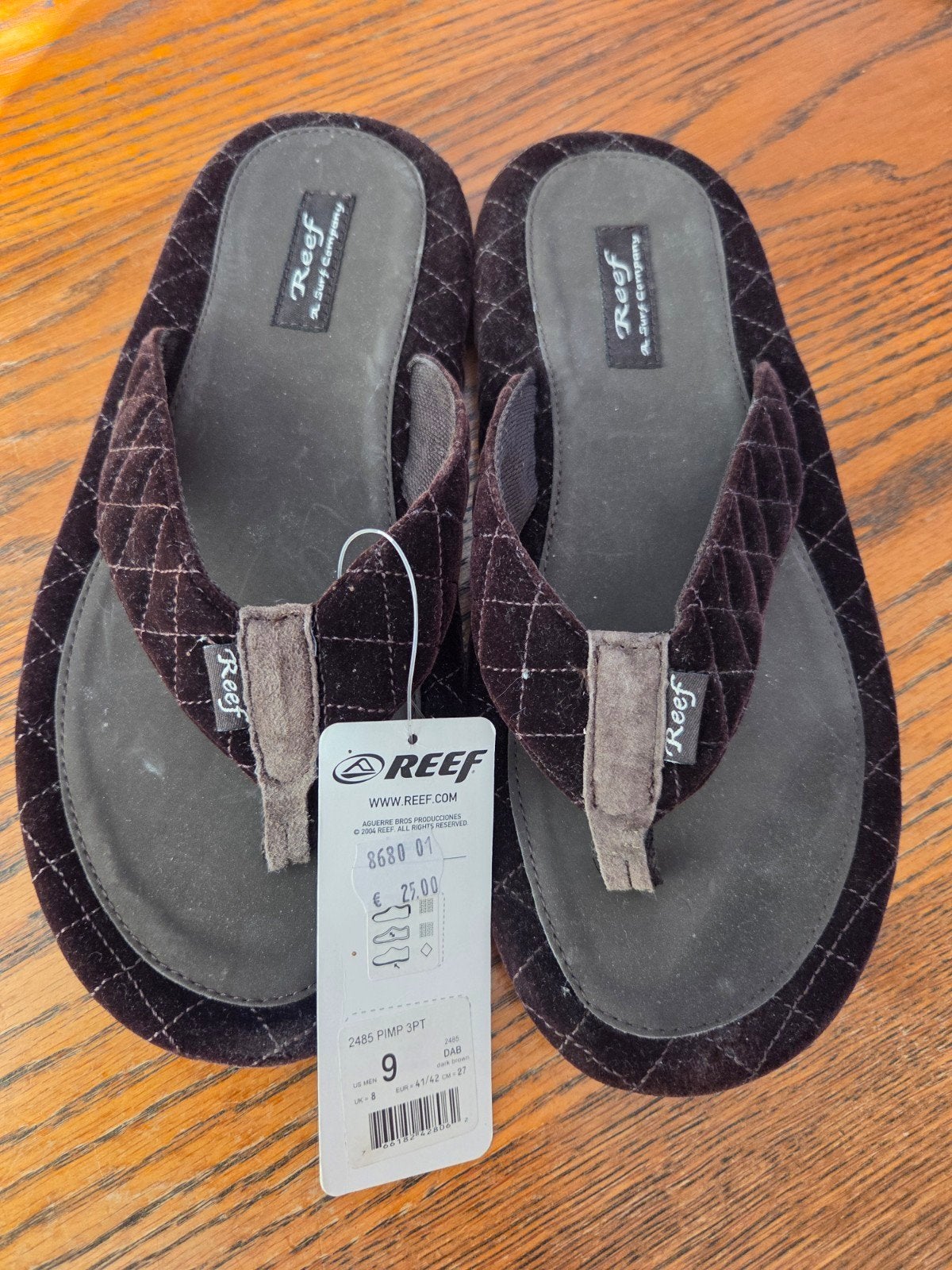 Reef heren slippers PIMP 3PT maat (US 9/ EU 41-42), Slippers, Bruin, Nieuw, Ophalen of Verzenden