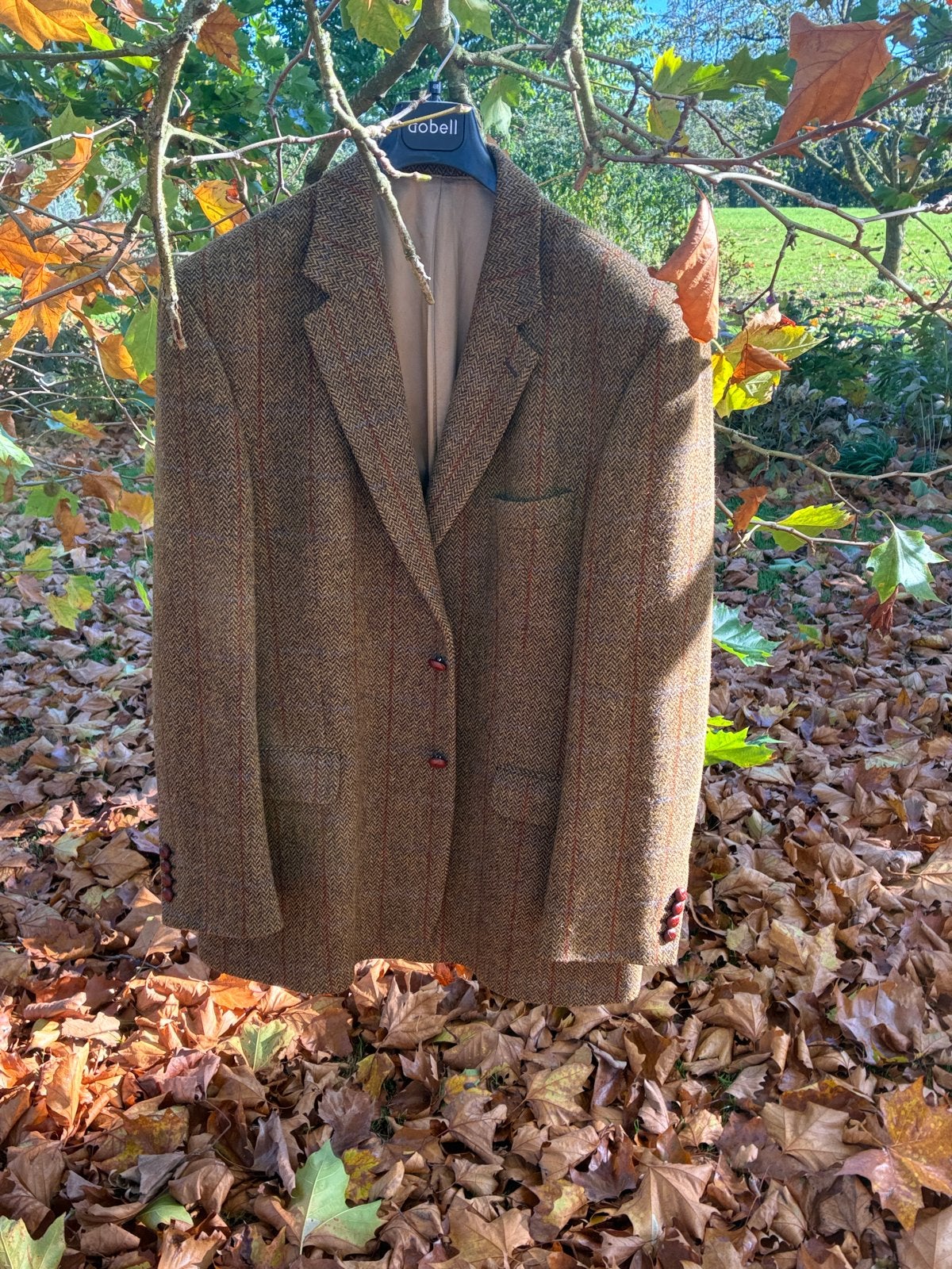Harris Tweed Colbert Heren Colbert Maat 58, Kleding | Heren, Ophalen of Verzenden, Zo goed als nieuw, Maat 52/54 (L), Bruin