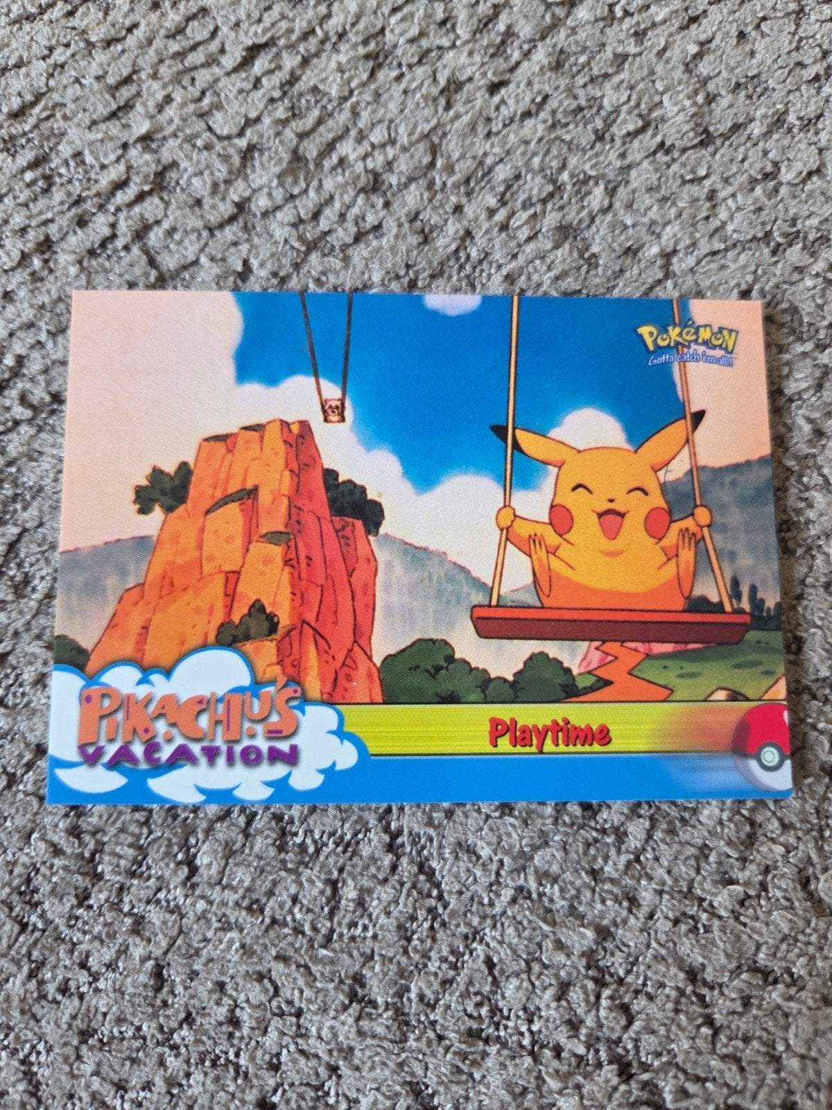 Pokémon Topps Movie Animation Edition - Pikachu's Vacation, Ophalen of Verzenden, Zo goed als nieuw, Losse kaart