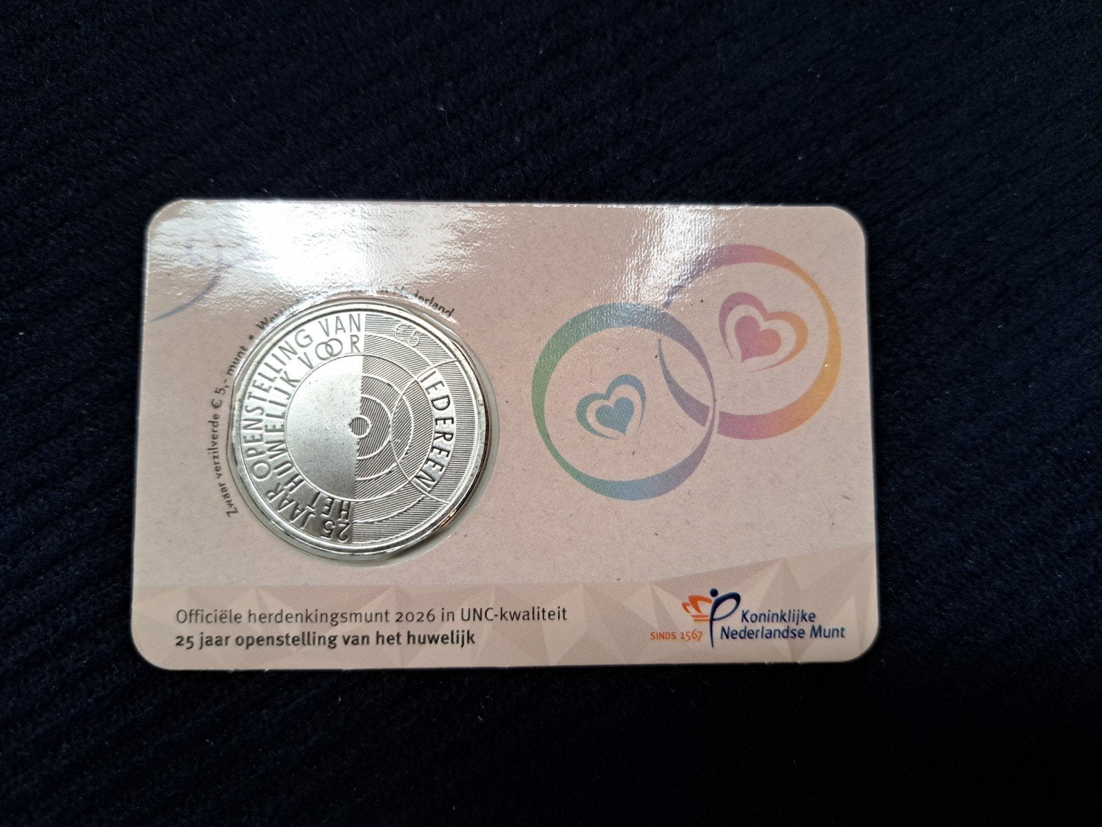 5 euro 2026 coincard 25 jaar Openstelling Huwelijk Vijfje, Postzegels en Munten, Munten | Europa | Euromunten, Ophalen of Verzenden