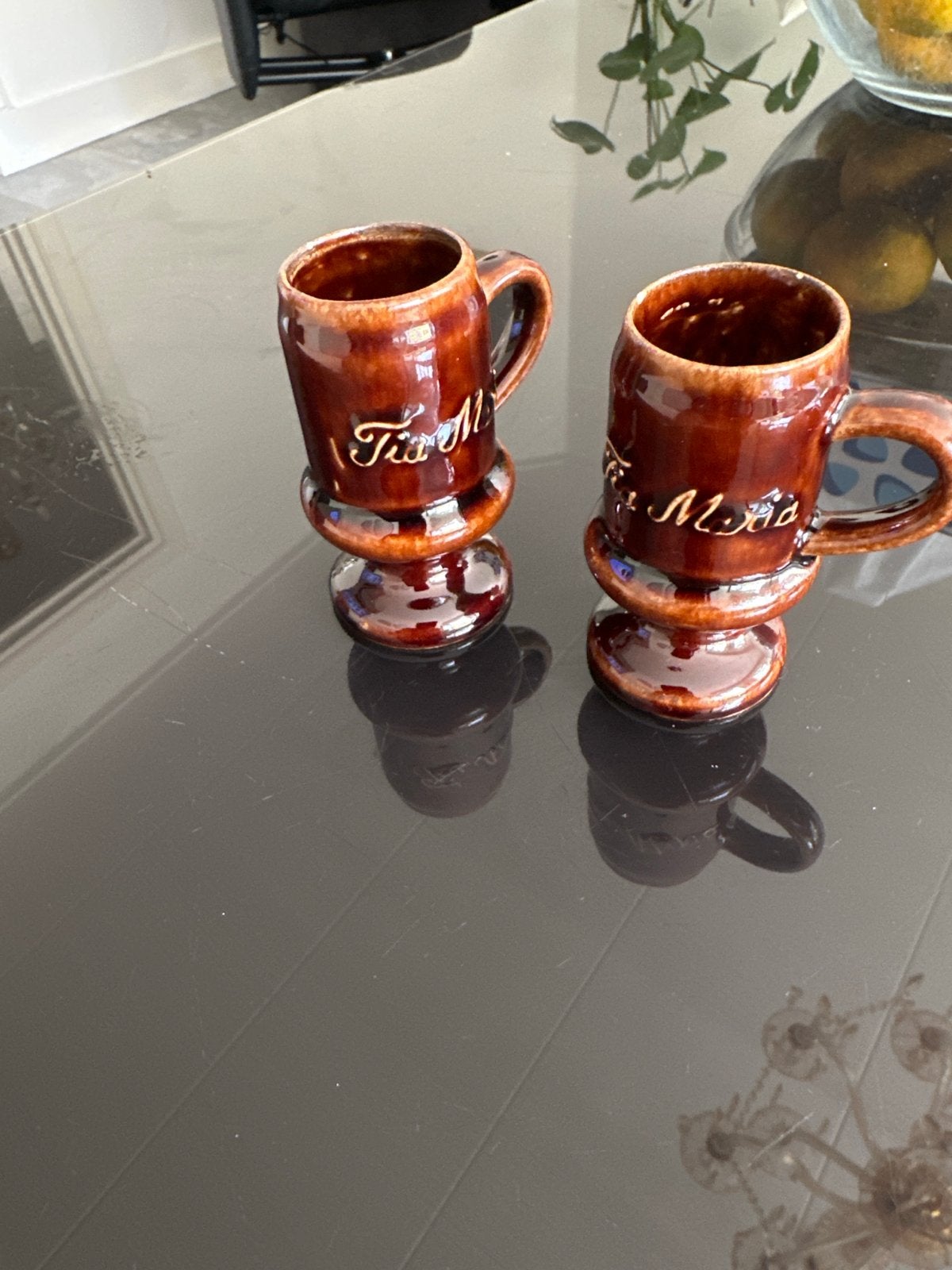 Set van 2 vintage Tia Maria keramische mokken, Ophalen of Verzenden