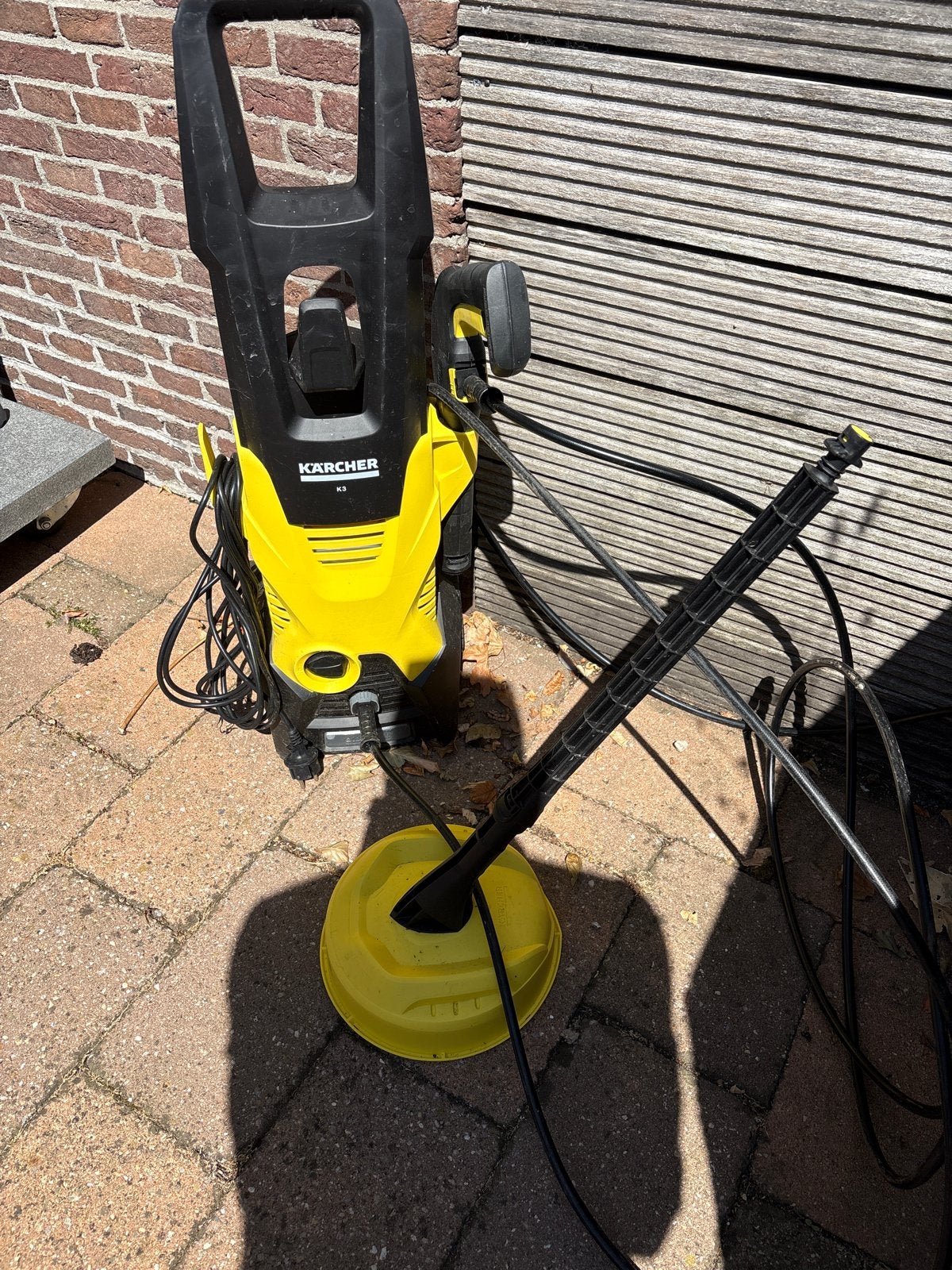 Kärcher K3 Hogedrukreiniger met Terrasreiniger, Tuin en Terras, Hogedrukreinigers, Ophalen, Zo goed als nieuw, Elektrisch