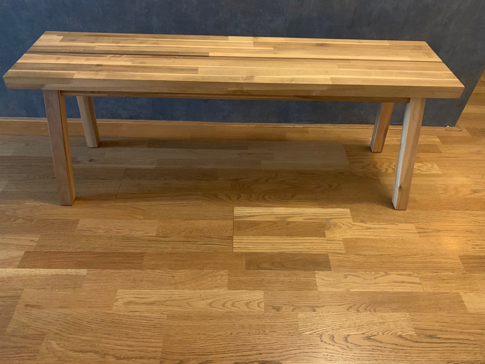 IKEA Skogsta bankje van massief acaciahout, Ophalen, Gebruikt, Bruin, Eén