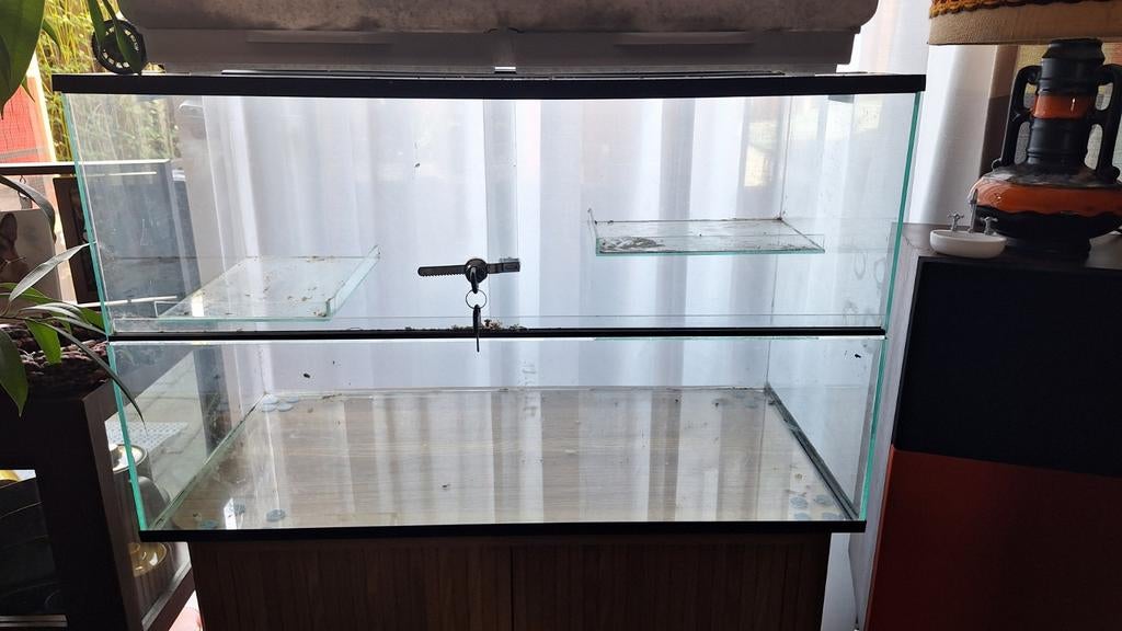 Terrarium 80x40x50 met slot en boven ventilatierooster, Ophalen, Zo goed als nieuw, Terrarium of Paludarium