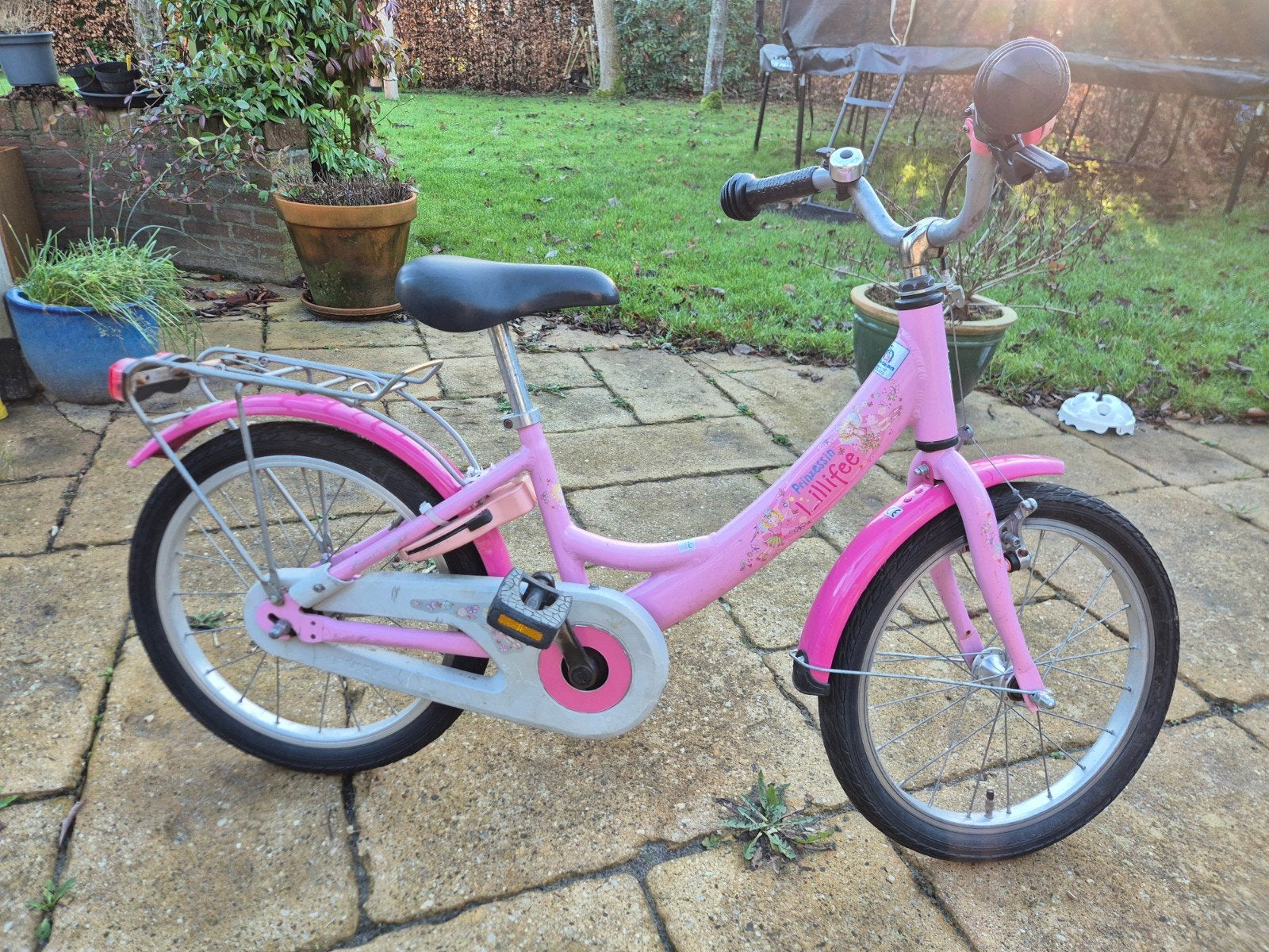 Puky Prinsessin Lillifee kinderfiets - Roze, 16 inch, Ophalen, Terugtraprem, Puky, 16 tot 20 inch