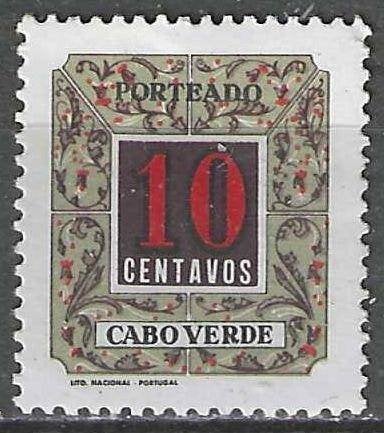 Kaap Verde 1952 - Yvert 34TX - Takszegel - 10 c. (ZG), Verzenden, Overige landen, Postfris