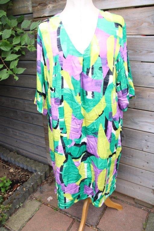 Jurk groen/ lime/ paars Samoon mt 50 Vaste prijs, Kleding | Dames, Jurk, Ophalen of Verzenden, Zo goed als nieuw, Samoon
