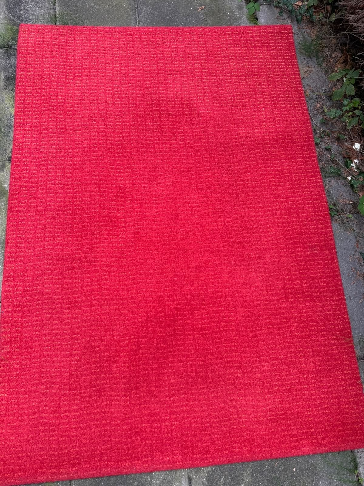 IKEA Langsted vloerkleed 133x195 cm rood en blauw, Gebruikt, 100 tot 150 cm, Ophalen of Verzenden, 150 tot 200 cm