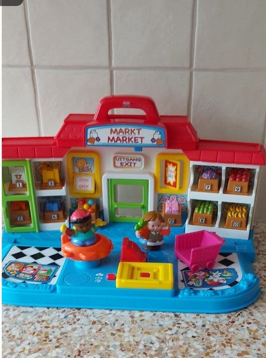 Fisher-Price Little People Markt Speelset met Geluid, Ophalen of Verzenden, Gebruikt, Overige typen, Met geluid