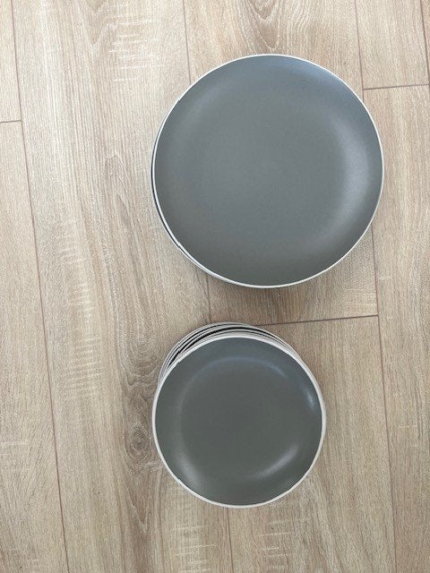 Servies Blokker Oslo grijs, Ophalen, Overige merken, Keramiek, Zo goed als nieuw