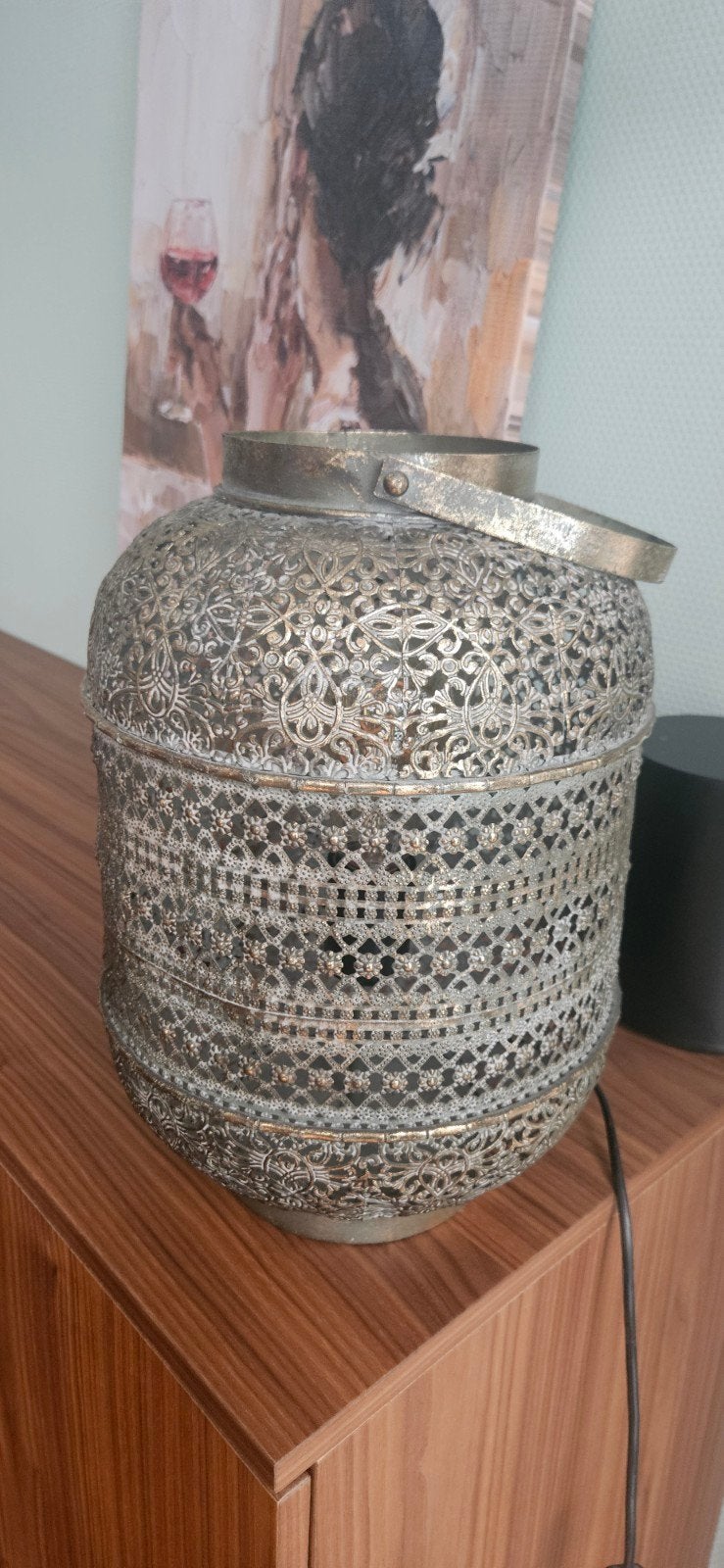 Oosterse Tafellamp / Lantaarn - Sfeervolle Verlichting, Metaal, Bohemian, Overige merken, Gebruikt
