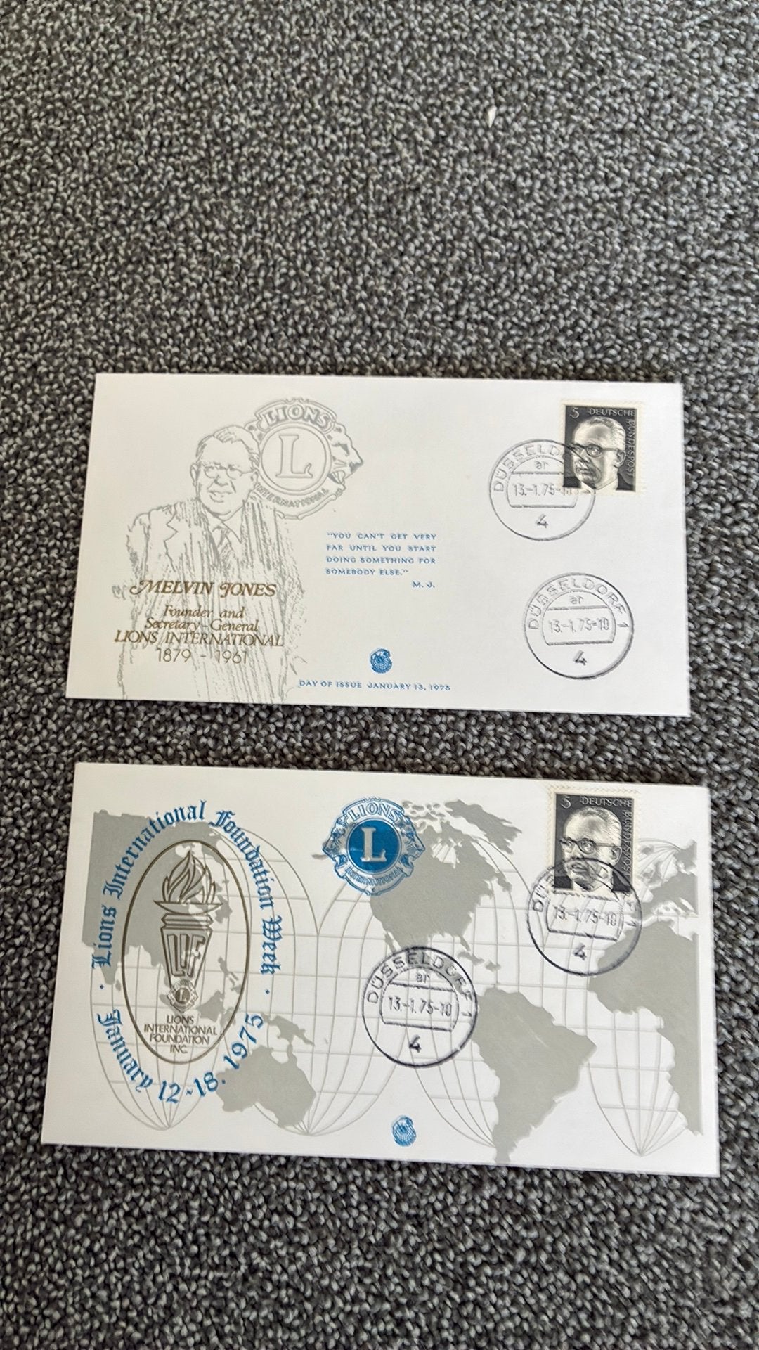 Duitsland 1975 lions club enveloppen, Ophalen of Verzenden, Envelop