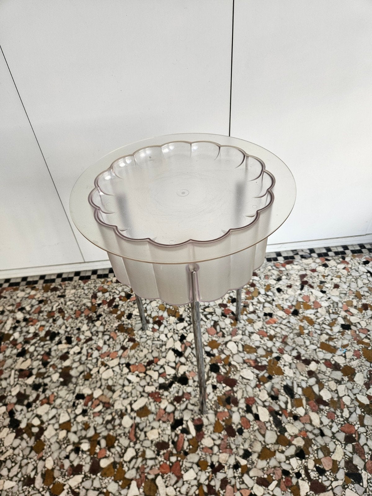 Ikea Hatten bijzettafel - transparant, Gebruikt, Rond, Modern, Ophalen