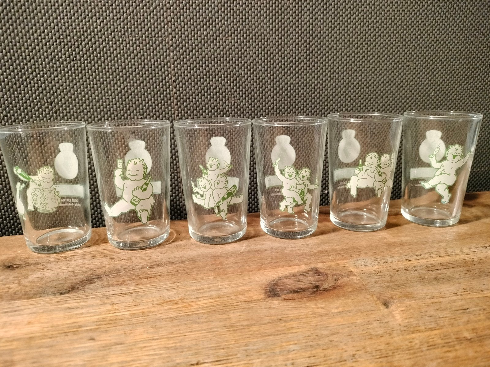 Set van 6 vintage Keller-Geister borrelglaasjes, Antiek en Kunst, Antiek | Glas en Kristal, Ophalen of Verzenden