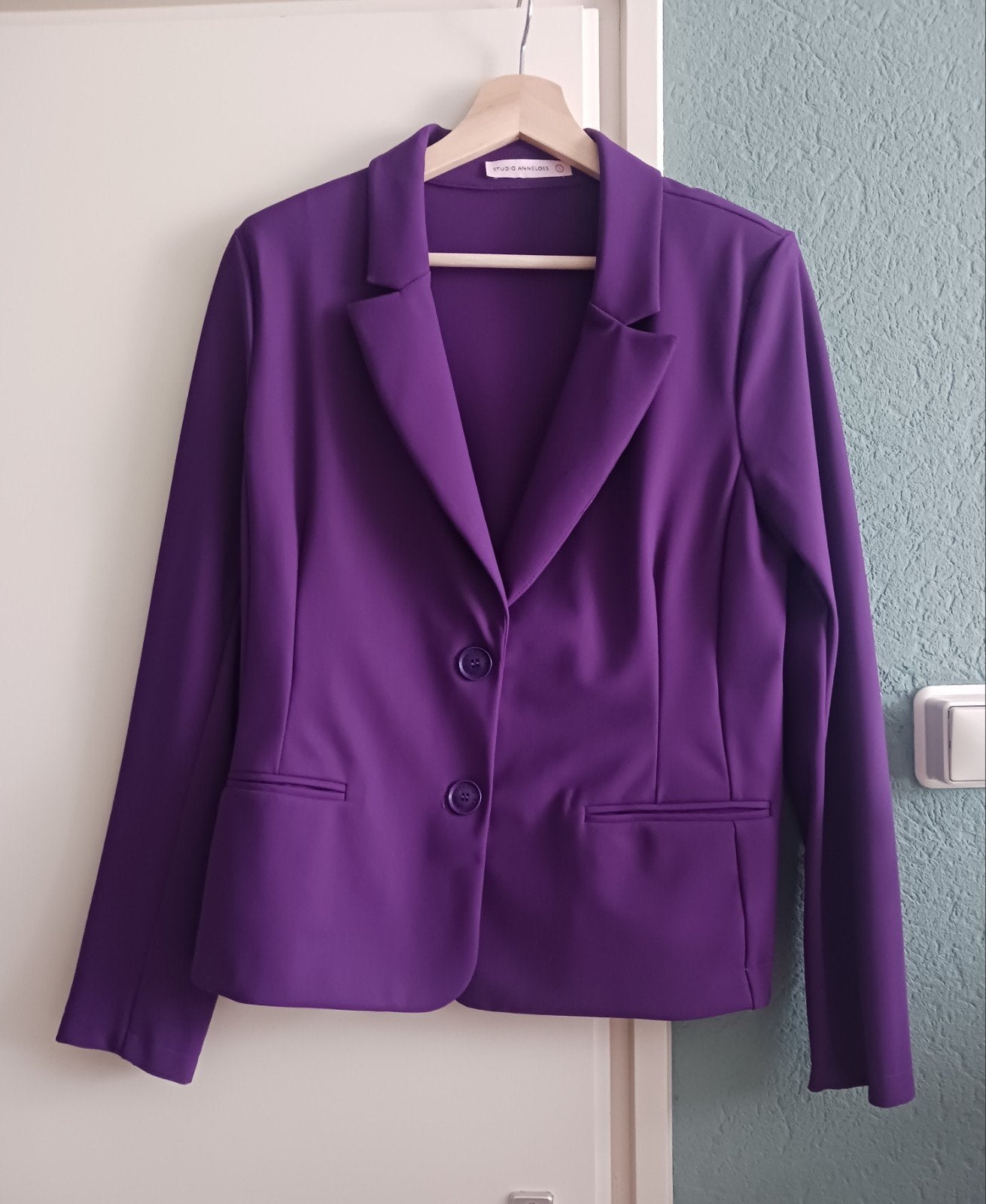 Studio Anneloes blazer, paars L, Studio Anneloes, Paars, Maat 42/44 (L), Ophalen of Verzenden
