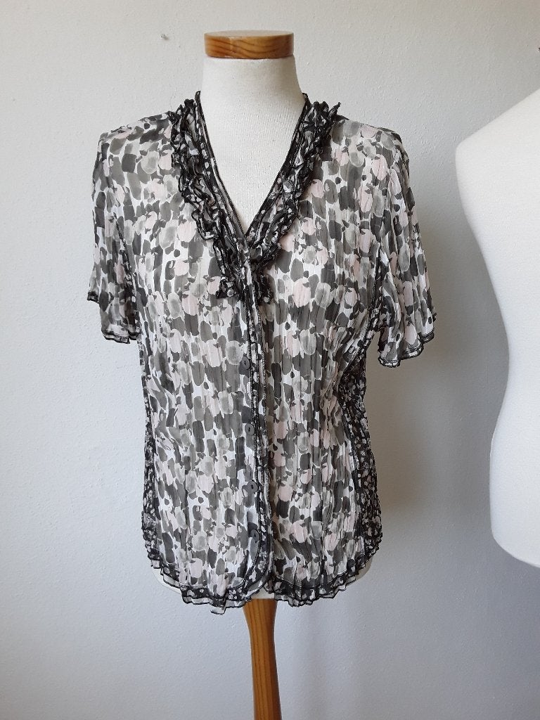 Gerry Weber voile blouse mt 42 multicolor, Overige kleuren, Verzenden, Maat 42/44 (L), Zo goed als nieuw