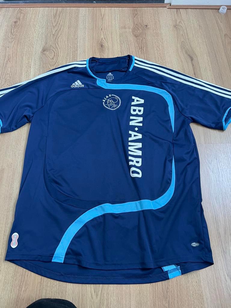Ajax adidas uit-shirt 2007/2008 blauw xxl 2xl, Shirt, Ophalen of Verzenden, Zo goed als nieuw, X