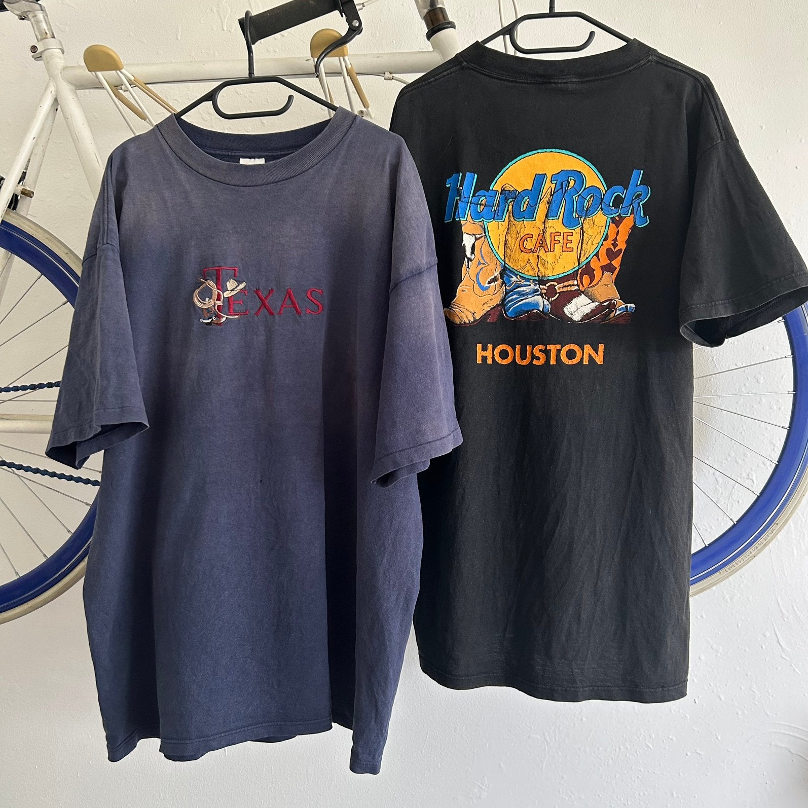 Vintage Hard Rock Cafe Houston T-shirt | Maat XL, Ophalen of Verzenden, Gedragen, Maat 56/58 (XL), Zwart
