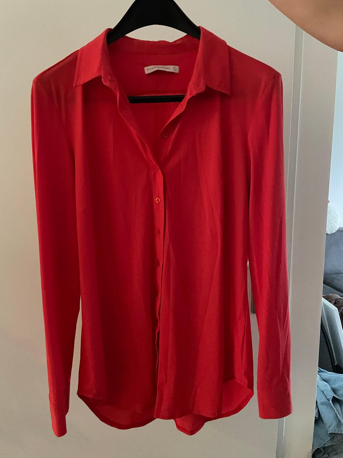 Studio Anneloes Blouse Rood - Super Zacht Vallend, Ophalen of Verzenden, Zo goed als nieuw, Maat 42/44 (L), Rood