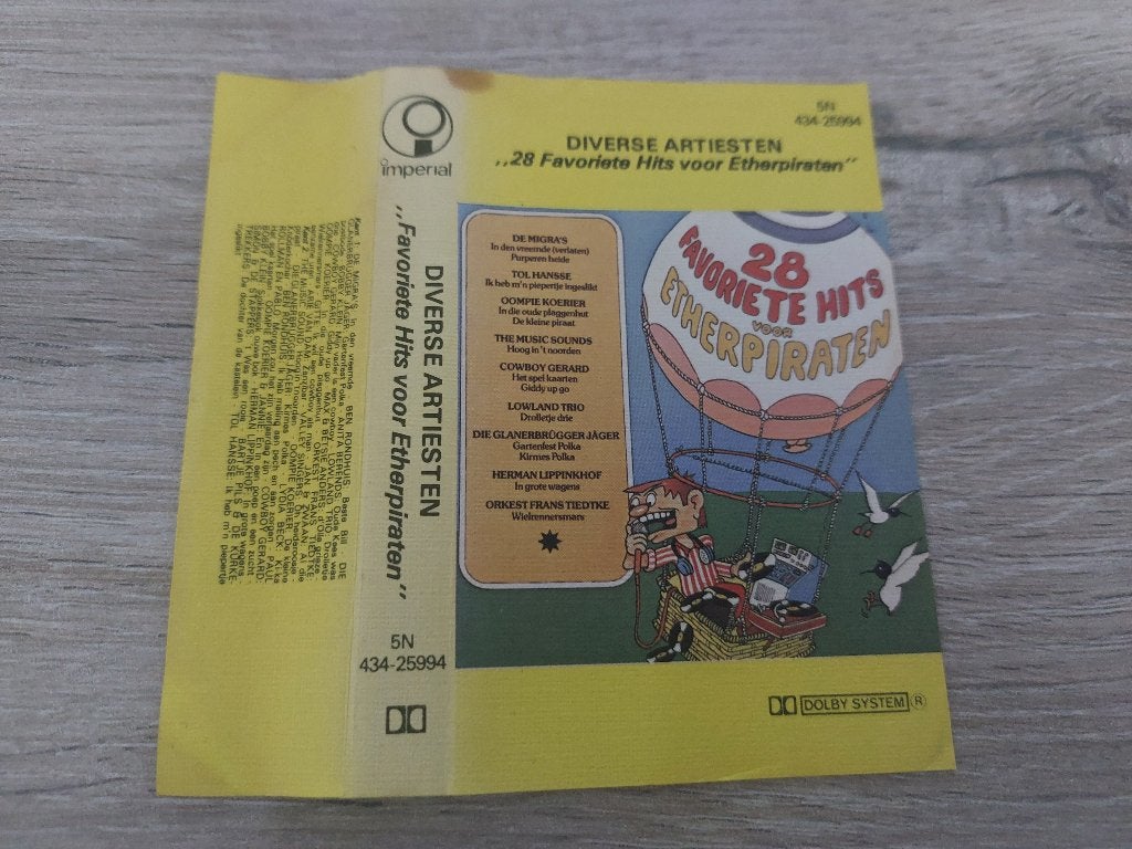 28 FAVORIETE HITS VOOR ETHERPIRATEN (MC), Gebruikt, Ophalen of Verzenden, Origineel, 1 bandje