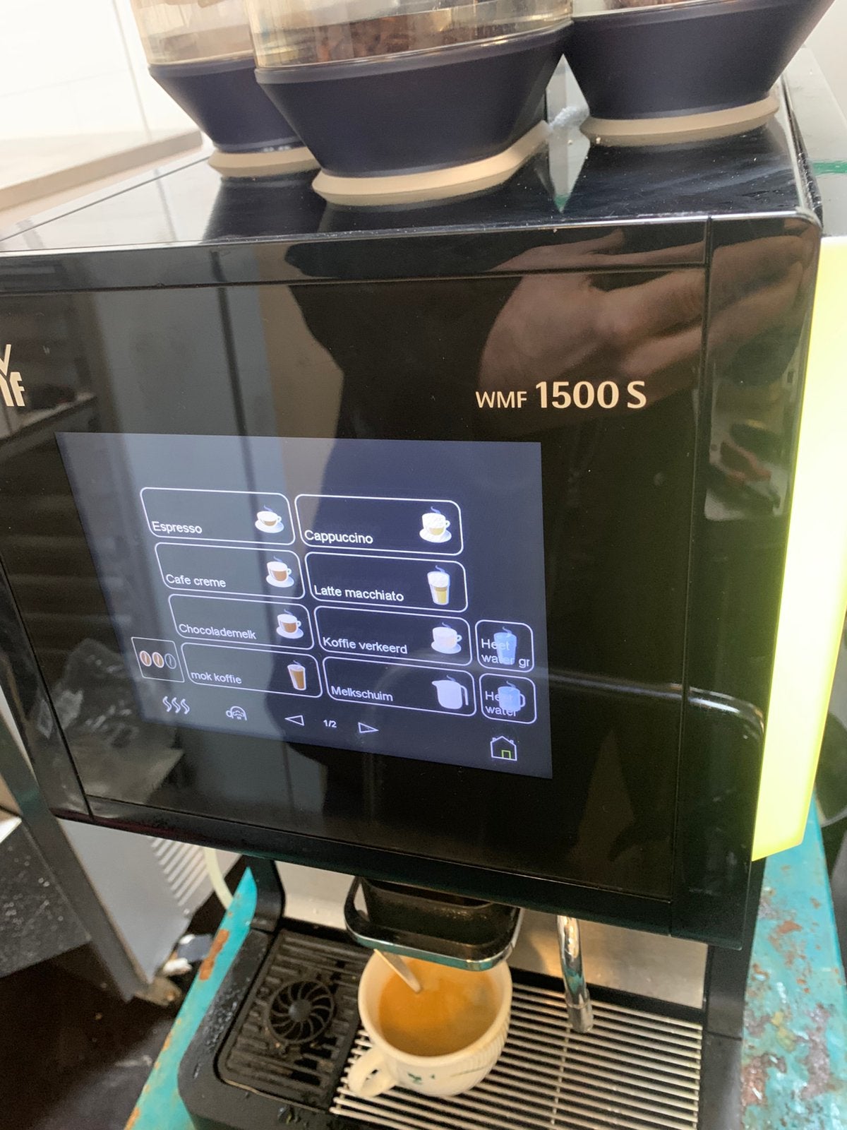 Wmf 1500 s /  koffiemachine / koffie machine, 10 kopjes of meer, Ophalen, Zo goed als nieuw, Koffiemachine