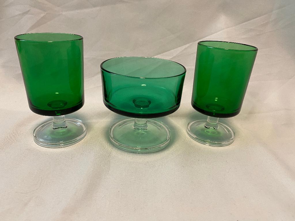 Retro Set van 3 Luminarc Cavalier glazen, Ophalen, Gebruikt, Overige typen