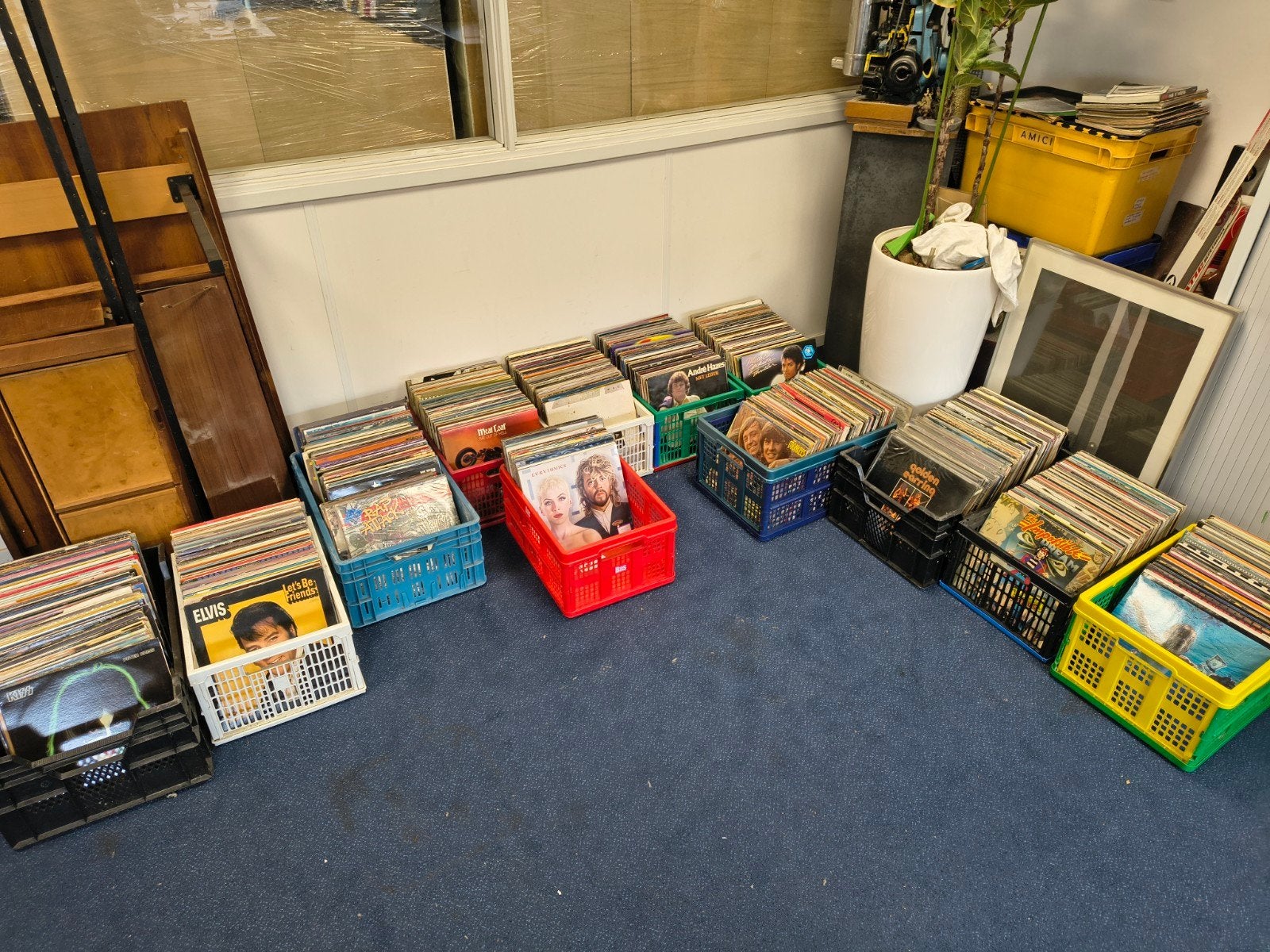 gesorteerde partij lp's pop, Ophalen, Gebruikt, Pop, LP