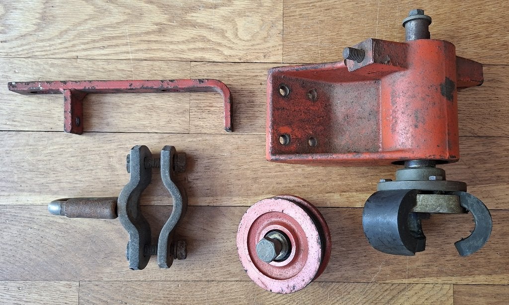 katrol, grijper, lier, vintage, Ophalen of Verzenden