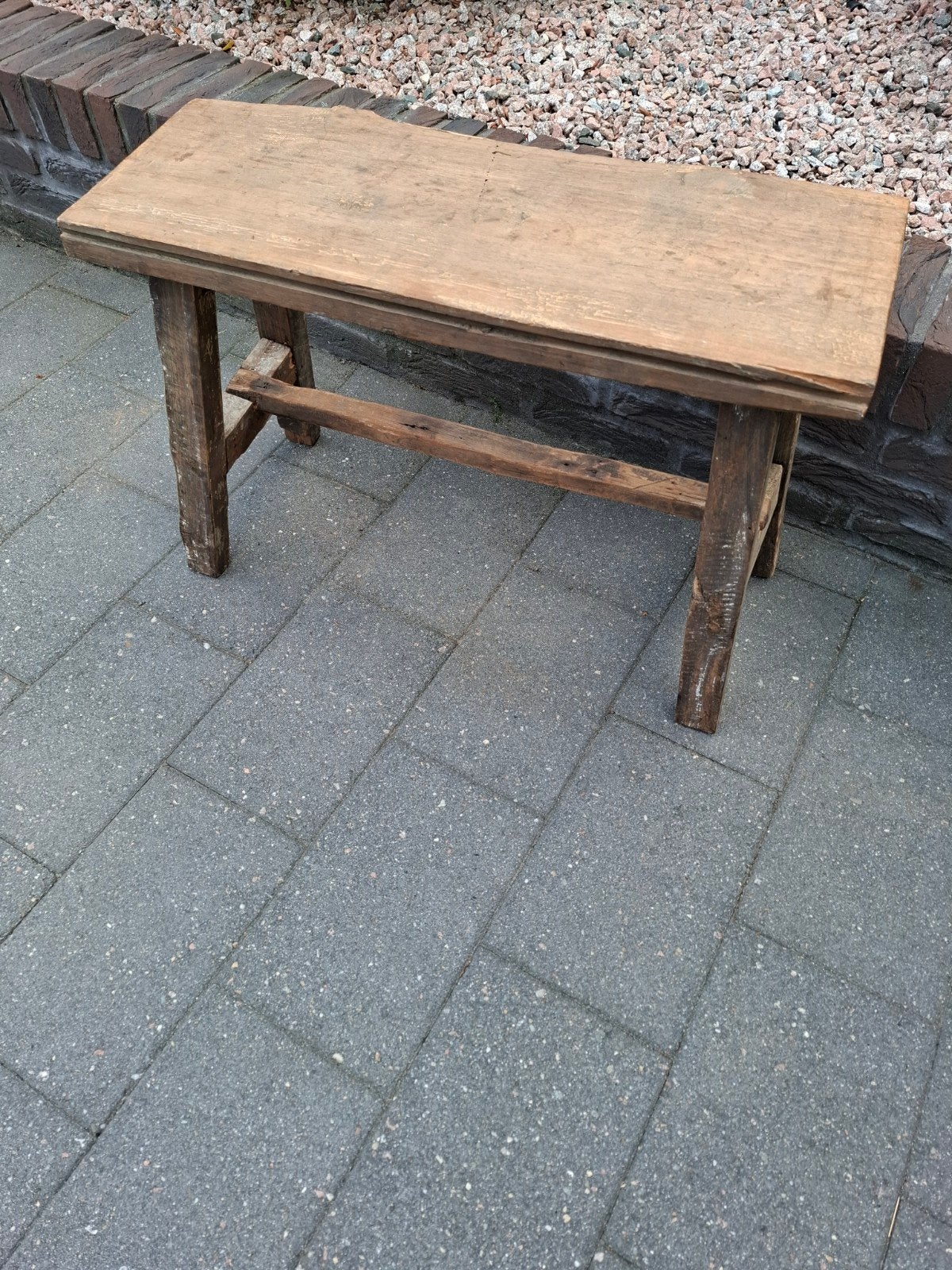 Landelijk bankje, 55 tot 75 cm, Rechthoekig, Hout, Ophalen