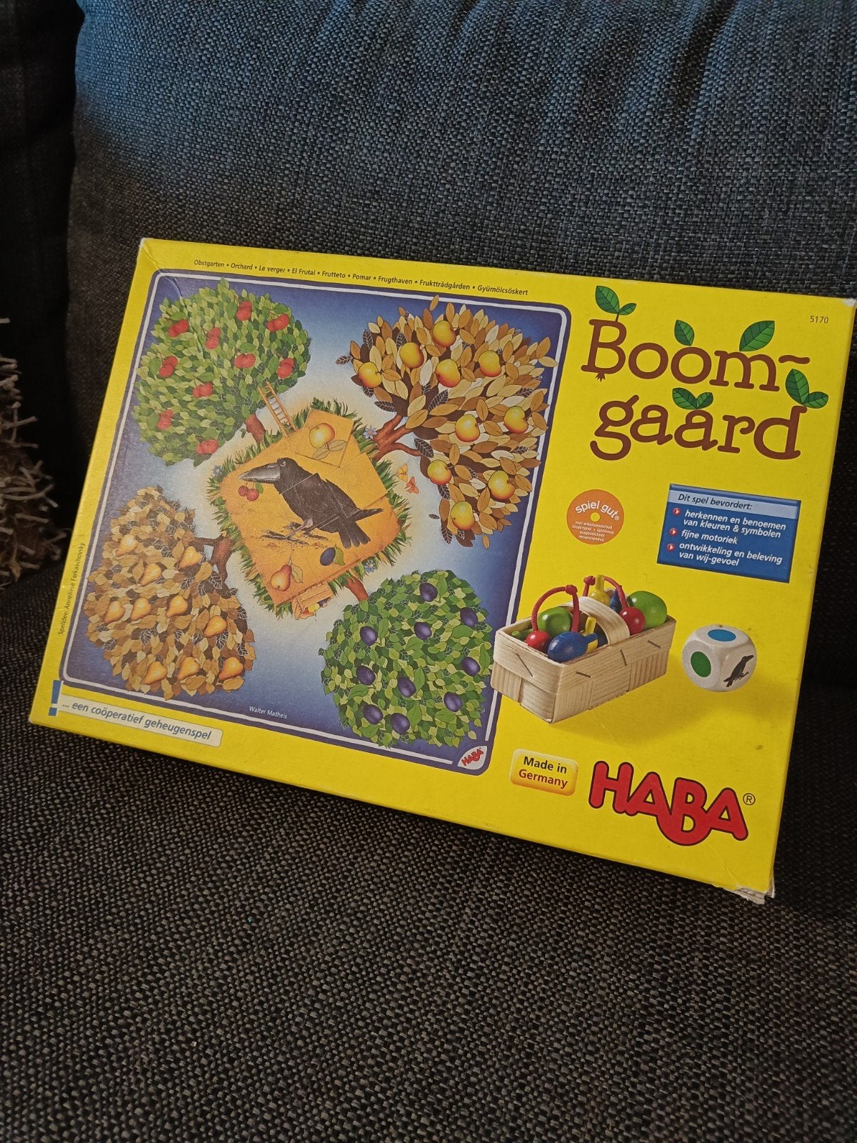 Boomgaard (Obstgarten) - HABA Coöperatief Geheugenspel, Vijf spelers of meer, Ophalen of Verzenden, Zo goed als nieuw, HABA