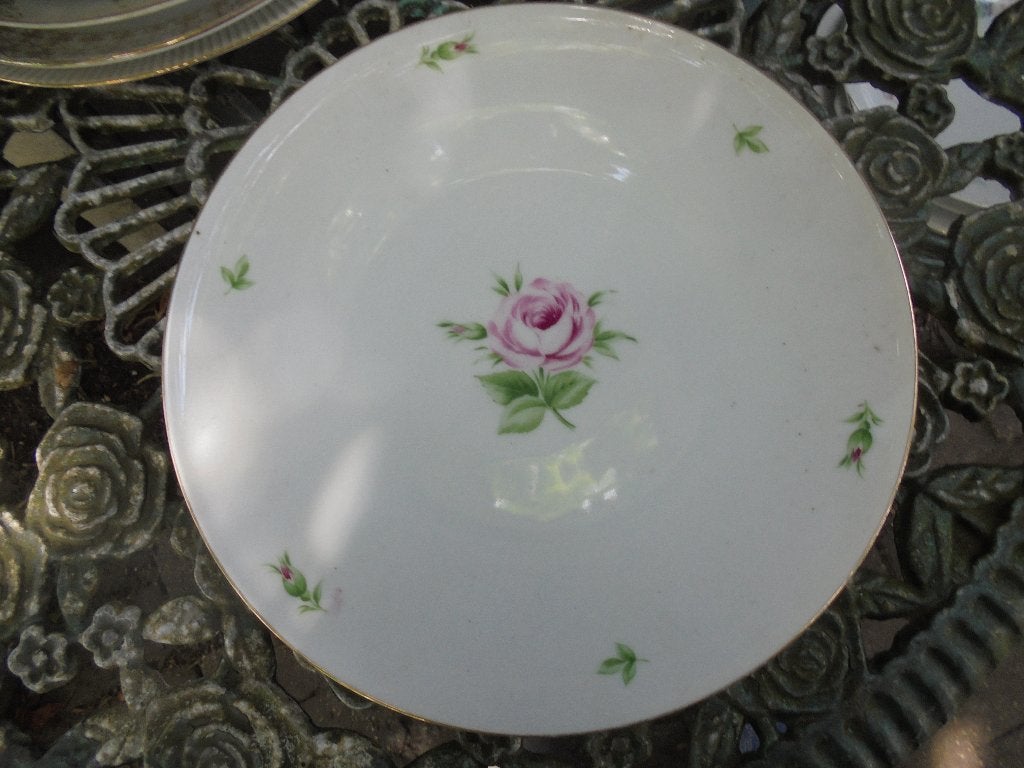 Gebakstel H & C Selb Bavaria Heinrich met roze roosjes, Ophalen of Verzenden