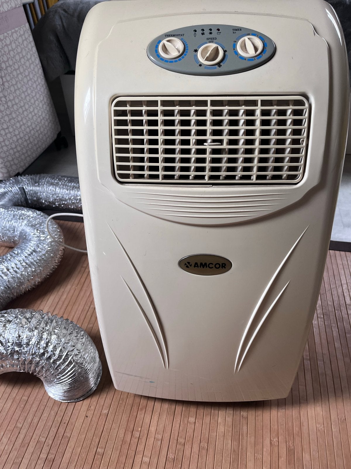 Amcor Mobiele Airco - Koel en Ontvochtig je Ruimte, Witgoed en Apparatuur, Airco's, Ophalen, Gebruikt, Minder dan 60 m³, 2 snelheden