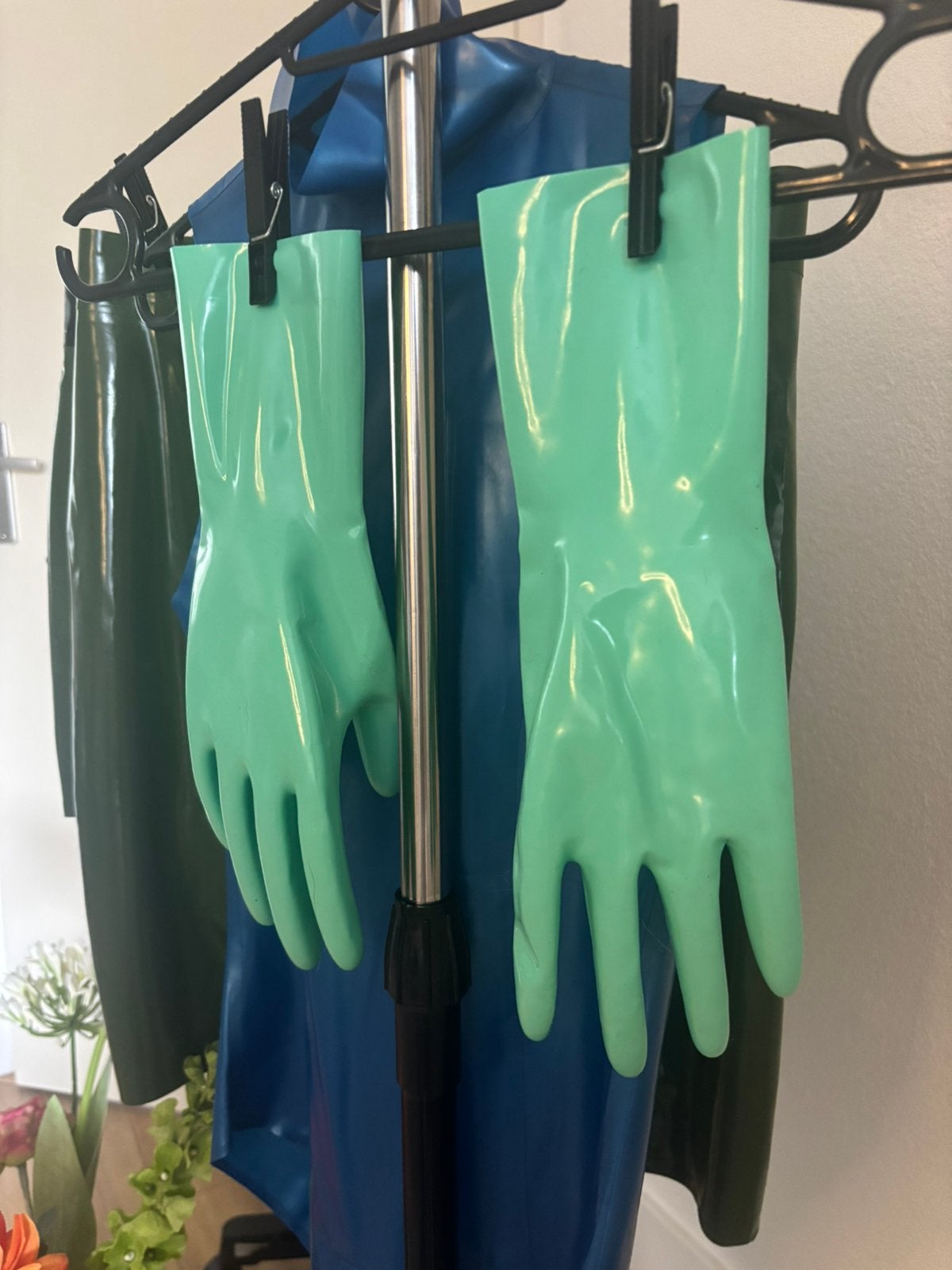 Short Gloves / Latex / Maat L / Unisex, Verzenden, Groen, Overige typen