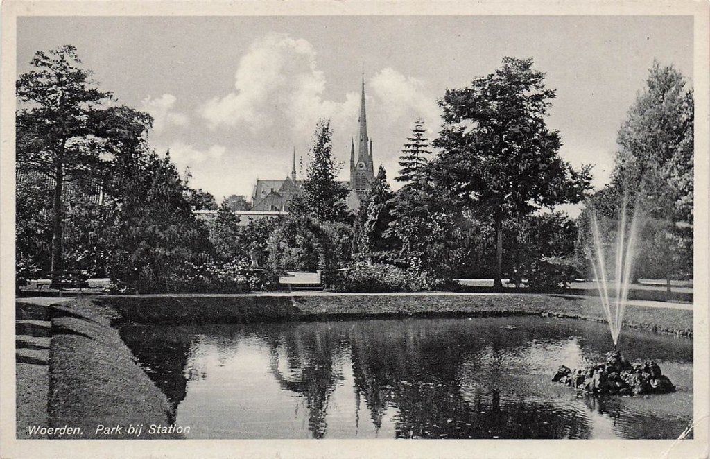 703-472-029 Woerden Park bij Station, Verzenden, Voor 1920, Utrecht