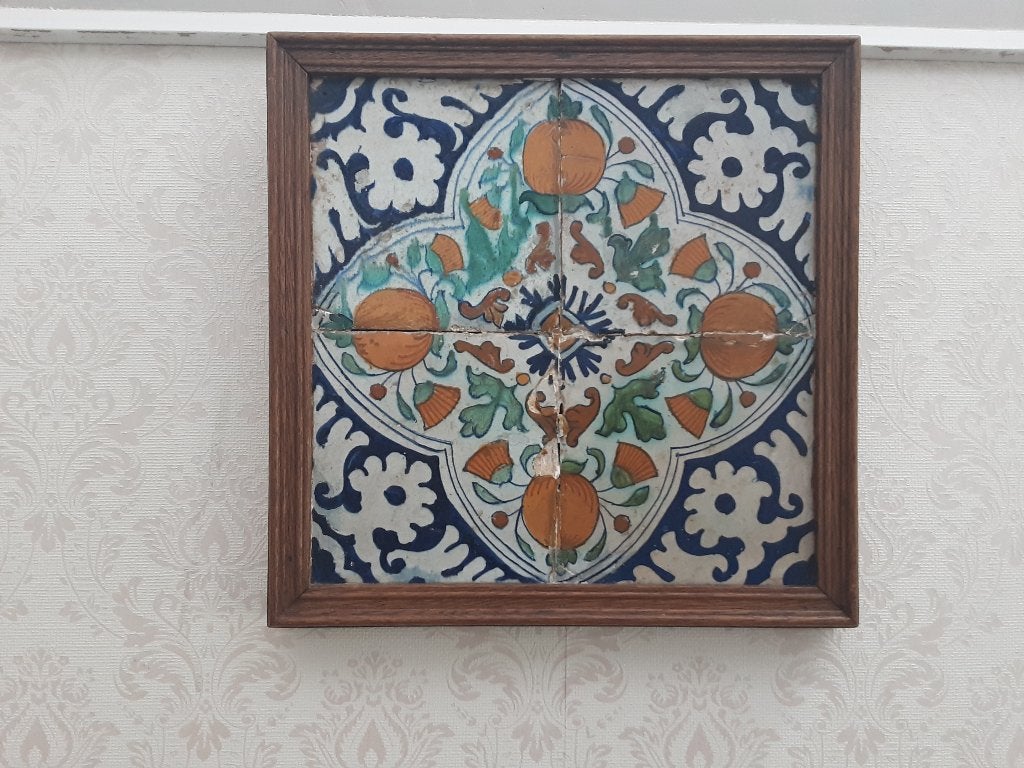 T.k. 17e eeuwse vierpas met tegels, Antiek en Kunst, Verzenden