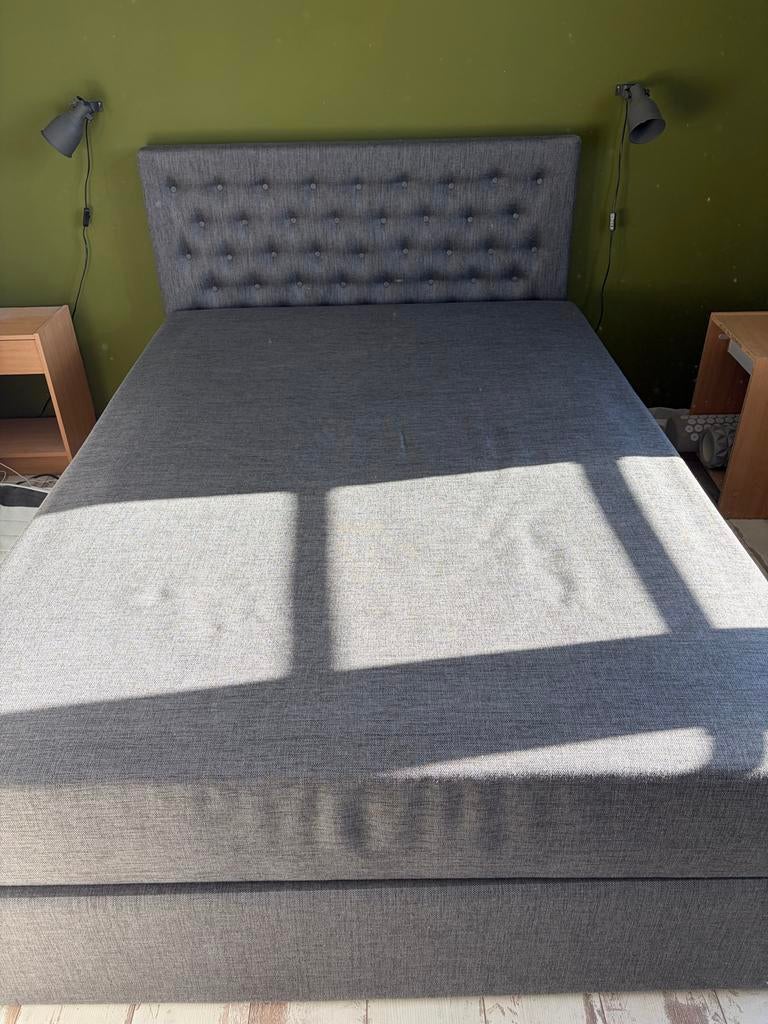 Tweepersoonsbed met opbergruimte - Exclusief topper, Huis en Inrichting, Slaapkamer | Boxsprings, Ophalen, Gebruikt, Tweepersoons